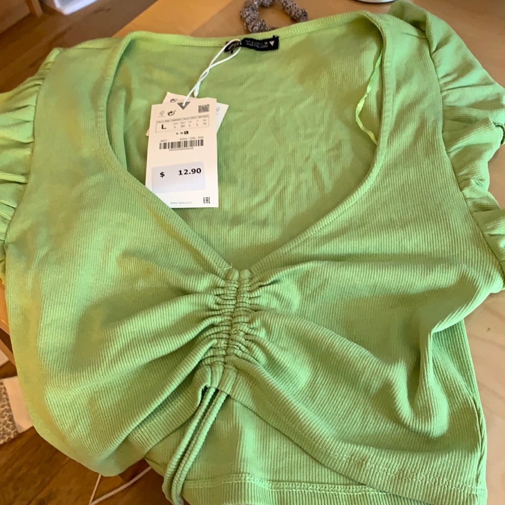 Green cute top